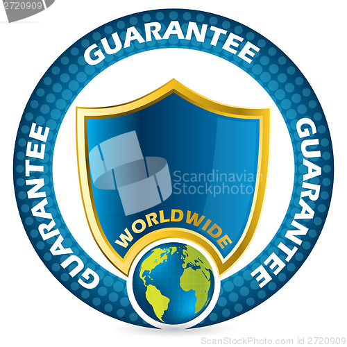 Image of Worldwide guarantee icon design