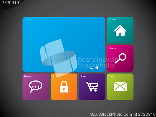 Image of Cool new web template with large icons
