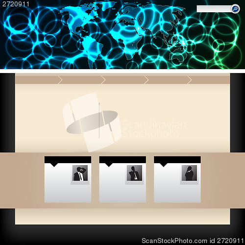 Image of Website template design with plasma header