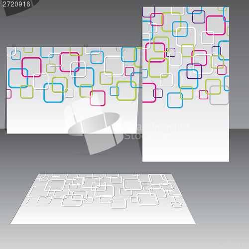 Image of Cool rounded rectangular design business card set