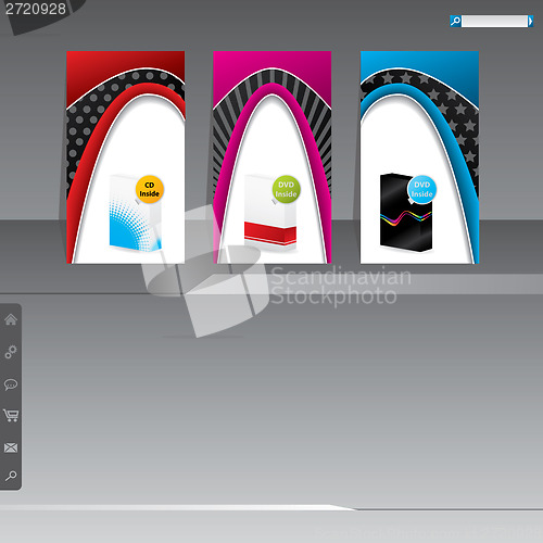 Image of Website template with products