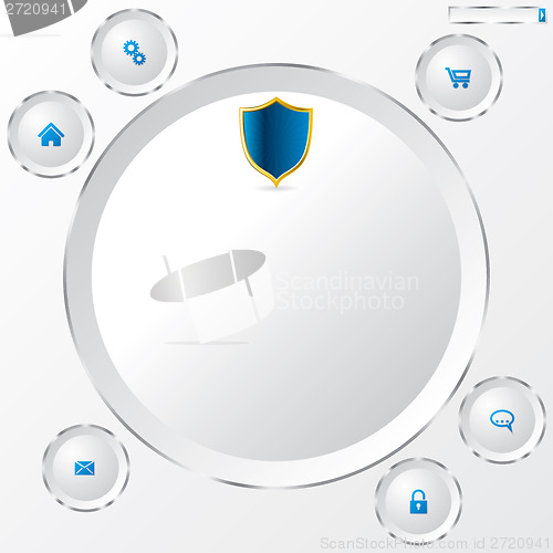 Image of White website template design