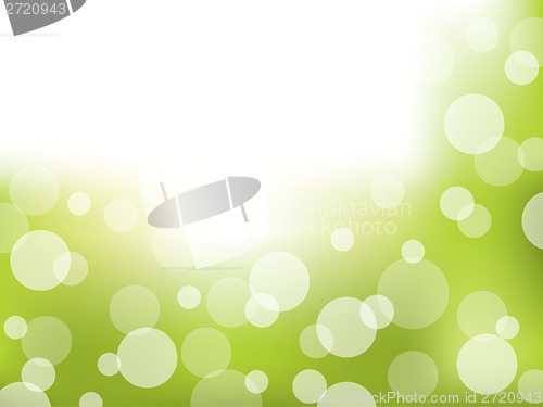 Image of Abstract green brochure design with bubbles 