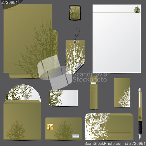 Image of Business vector set with tree design