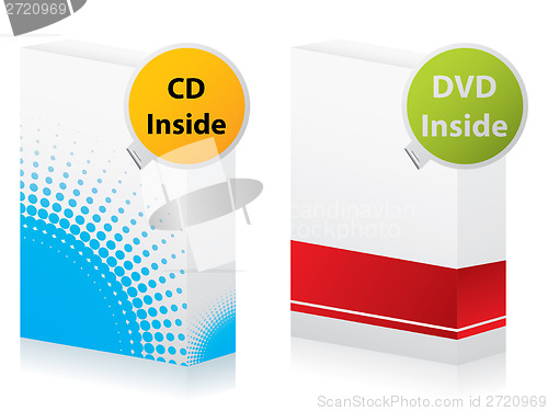 Image of Cd and dvd boxes