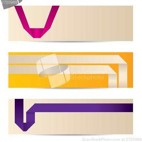 Image of Banner set on white background
