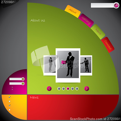 Image of Cool blog template with rotateable design