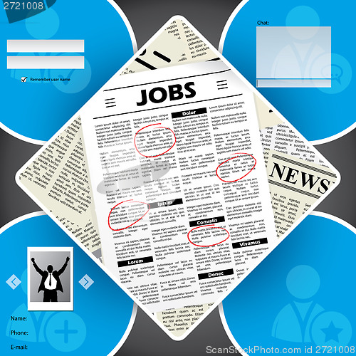 Image of Job seeker's website template design 