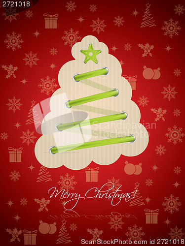 Image of Cool christmas greeting with green laces