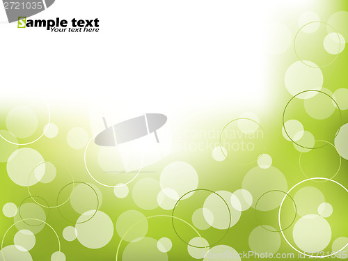 Image of Abstract green brochure design with bubbles 