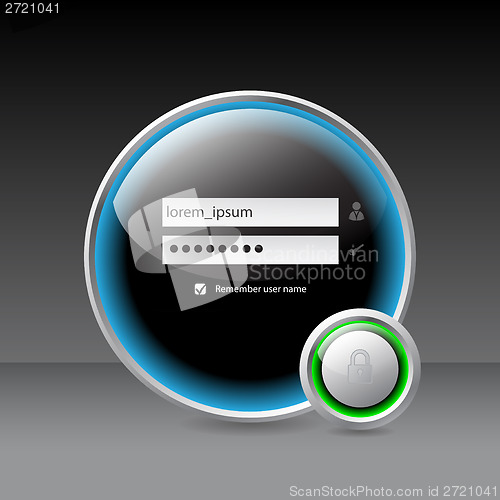 Image of Glossy login screen