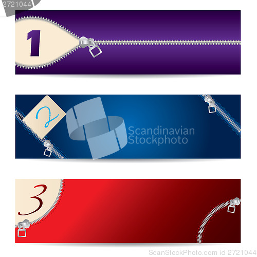 Image of New set of zipper banners