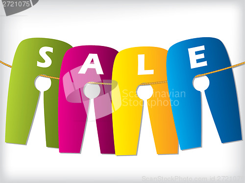 Image of Hanging color sale labels