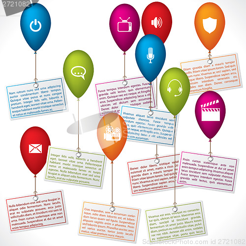 Image of Infographic design with color ballons