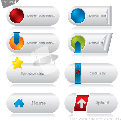Image of Download web buttons with various elements