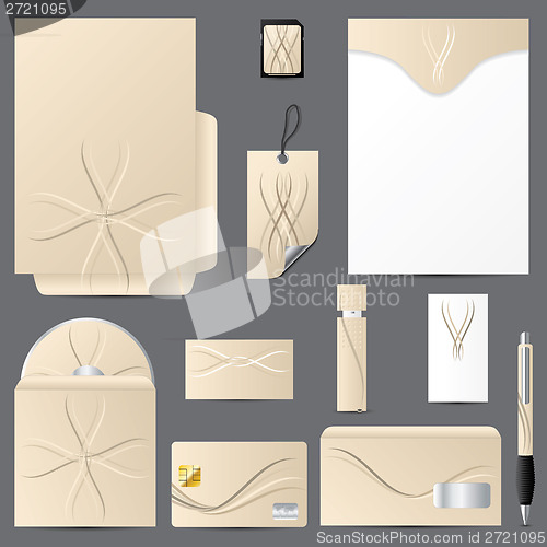 Image of Business vector set with wave design