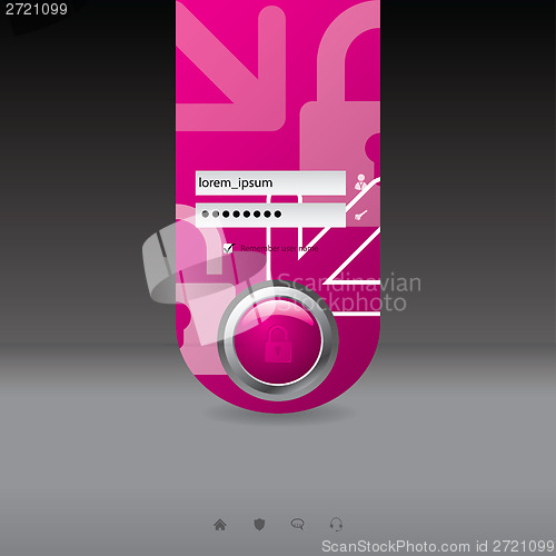 Image of Cool label design login interface 