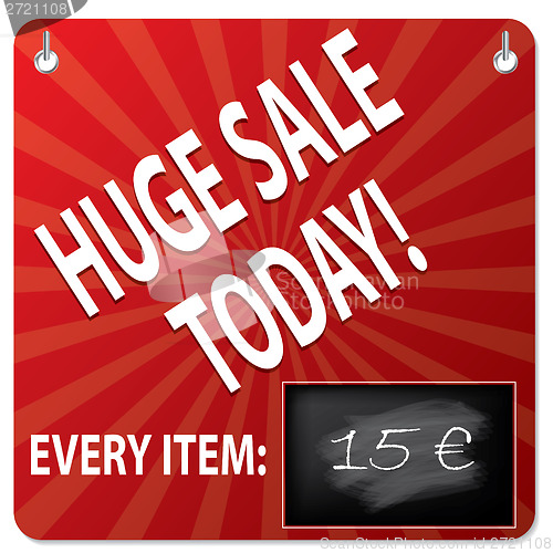 Image of Sale board with wipeable blackboard for price 