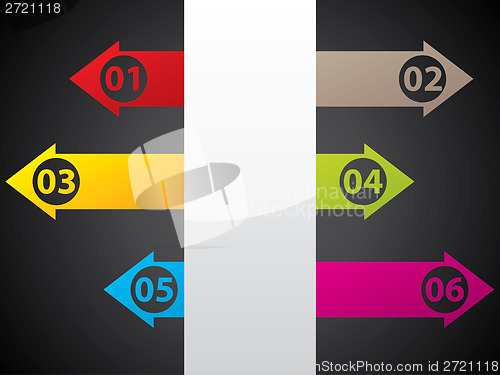 Image of Color arrow labels with numbers