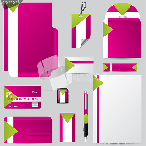 Image of Stationary business set with personalized objects