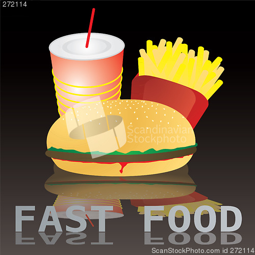 Image of fast food tile text