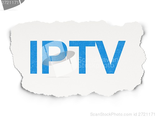 Image of Web design concept: IPTV on Paper background