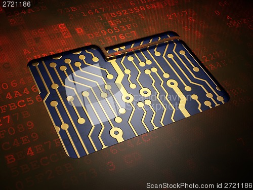 Image of Business concept: Folder on digital screen background