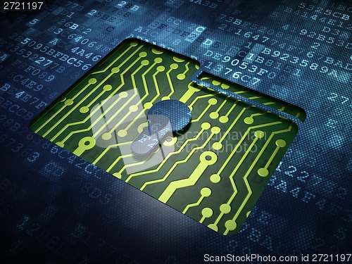 Image of Finance concept: Folder With Keyhole on digital screen background