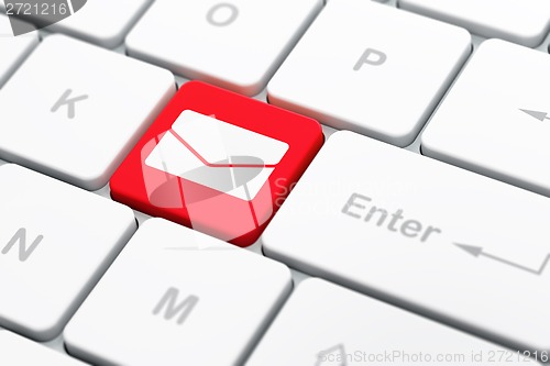 Image of Business concept: Email on computer keyboard background