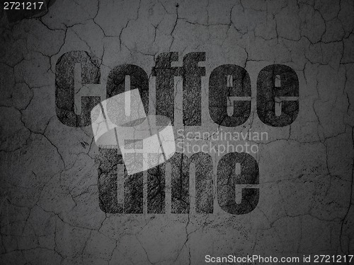 Image of Timeline concept: Coffee Time on grunge wall background