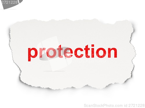 Image of Privacy concept: Protection on Paper background