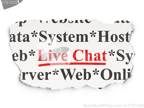 Image of Web design concept: Live Chat on Paper background