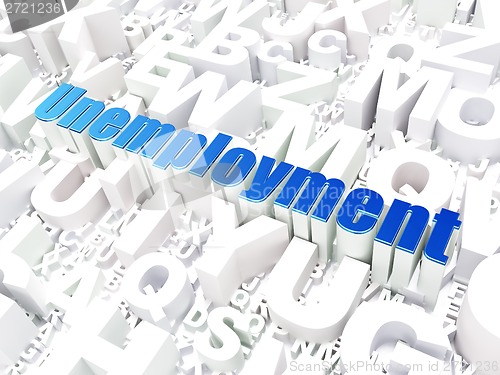 Image of Business concept: Unemployment on alphabet background