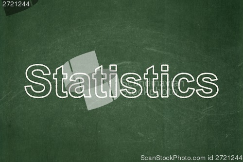 Image of Finance concept: Statistics on chalkboard background