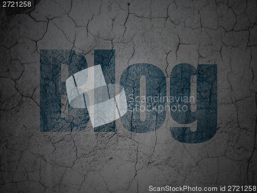 Image of Web design concept: Blog on grunge wall background