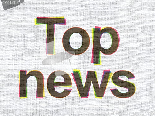 Image of News concept: Top News on fabric texture background