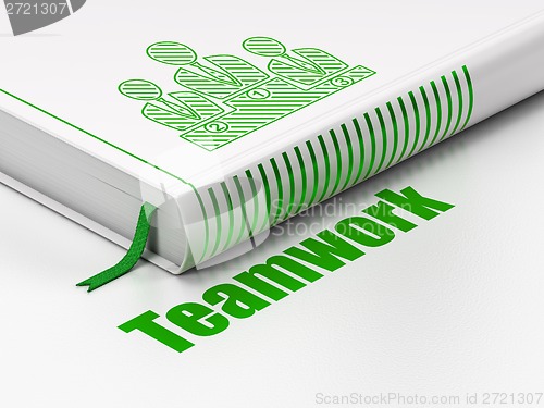 Image of Business concept: book Business Team, Teamwork on white background