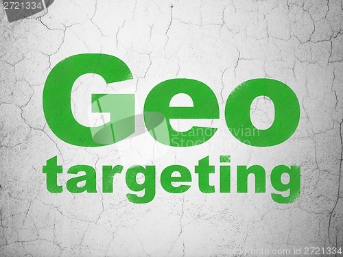 Image of Business concept: Geo Targeting on wall background