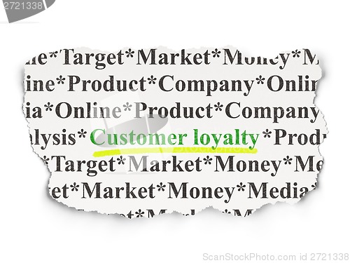 Image of Advertising concept: Customer Loyalty on Paper background