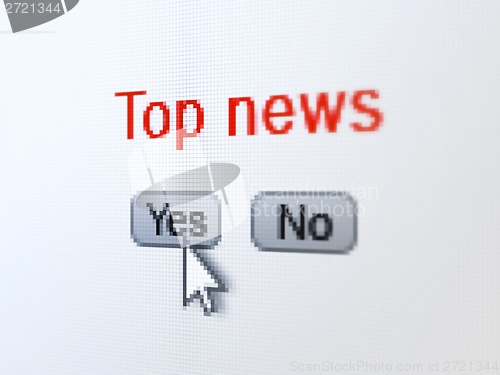 Image of News concept: Top News on digital computer screen