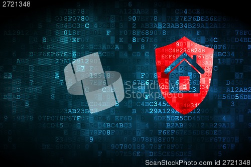 Image of Business concept: Shield on digital background