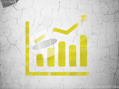 Image of Business concept: Growth Graph on wall background