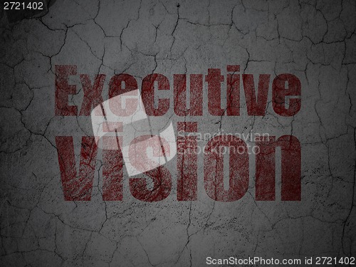 Image of Finance concept: Executive Vision on grunge wall background
