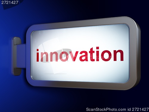 Image of Finance concept: Innovation on billboard background