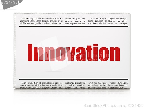 Image of Business concept: newspaper headline Innovation