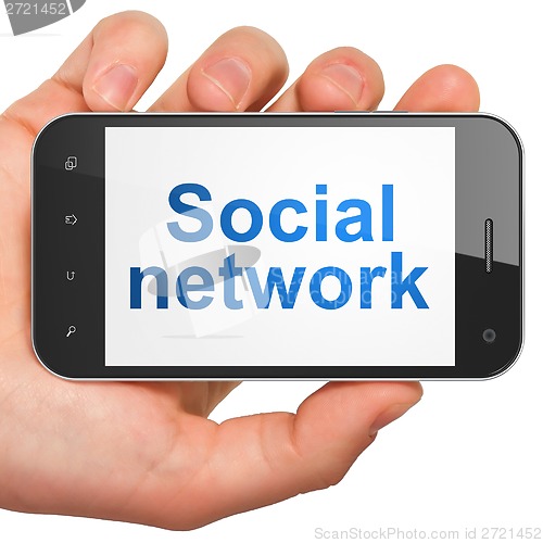 Image of Social network concept: Social Network on smartphone