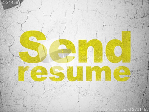 Image of Business concept: Send Resume on wall background