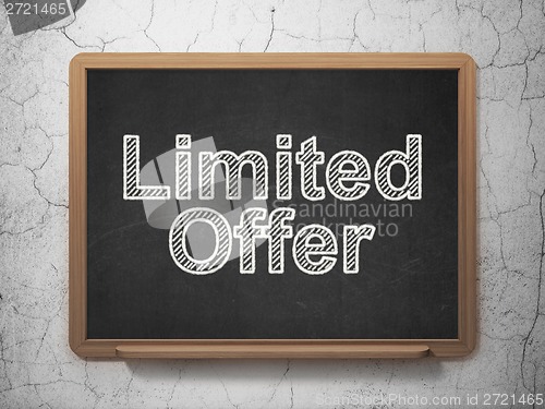 Image of Business concept: Limited Offer on chalkboard background