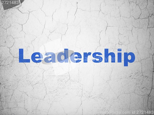 Image of Finance concept: Leadership on wall background