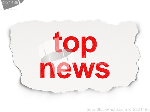 Image of News concept: Top News on Paper background